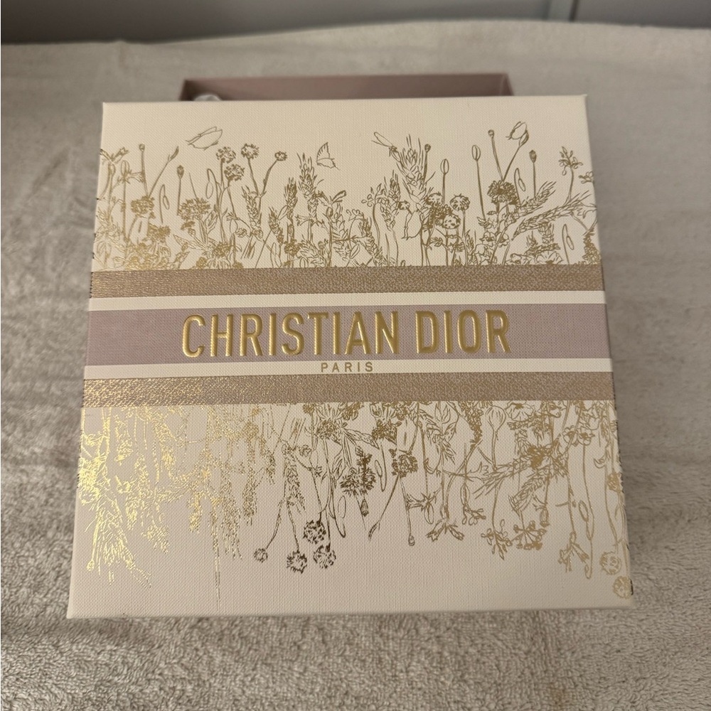 Christian Dior Paris Authentic white and lavender gold flowers